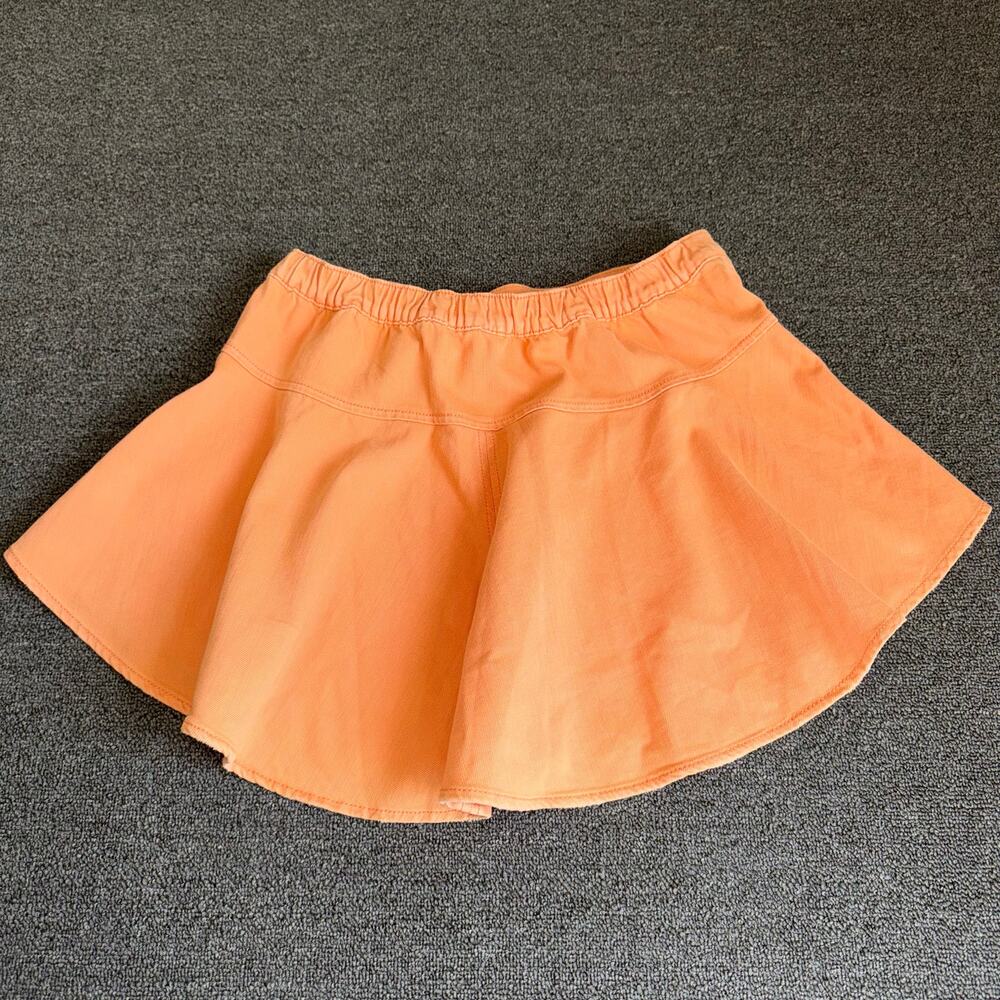 Aerie Orange Denim Circle Mini Skirt Women's Size Medium NEW NWT Preppy Casual
